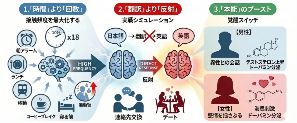 脳のリミッターを外す3つの鍵 - 時間より回数、翻訳より反射、本能ブースト